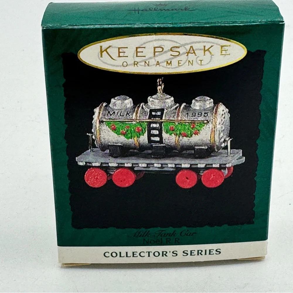 Hallmark 1995 Miniature NOEL R.R. Series Milk Tank Car Ornament